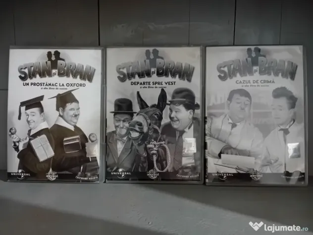 Colecție completă Stan și Bran, 8 DVD-uri originale Adevărul + suport carton