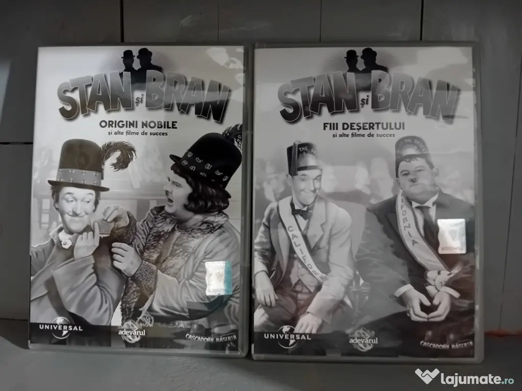 Colecție completă Stan și Bran, 8 DVD-uri originale Adevărul + suport carton