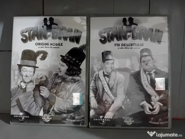 Colecție completă Stan și Bran, 8 DVD-uri originale Adevărul + suport carton