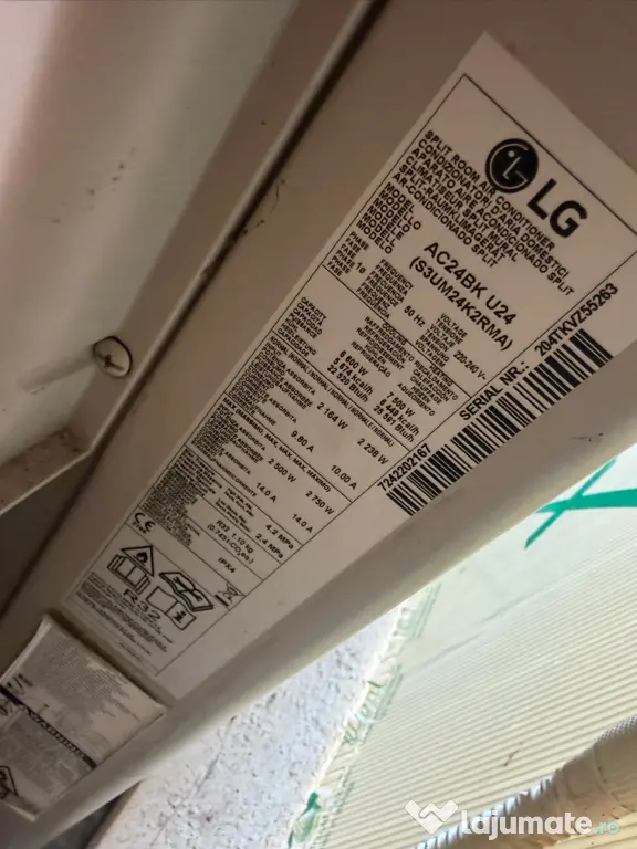 vand 2 aparate aer consitionat LG/Beko 24000 btu