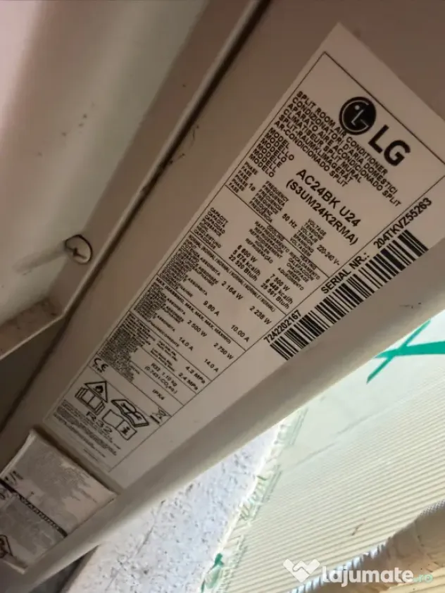 vand 2 aparate aer consitionat LG/Beko 24000 btu
