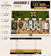 Avora Boutique Tunari, apartament 3 camere, langa Cosmopolis