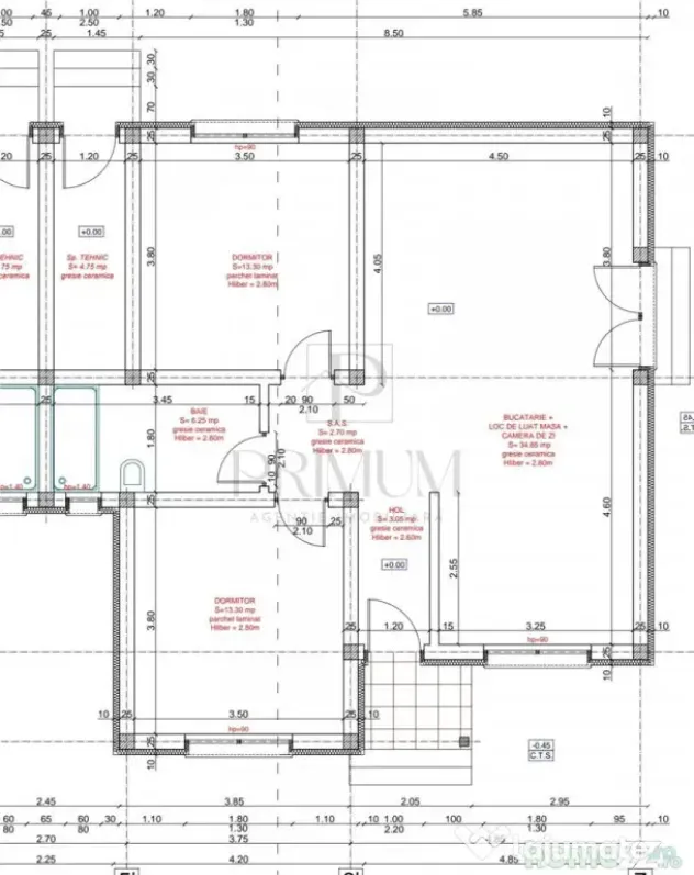 Duplex separat prin baie - toate utilitatile - proiect deose - Mosnita Noua (Timis)