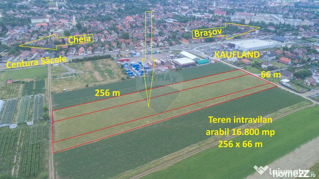 Teren intravilan, 9100 mp, lângă Kaufland Săcele