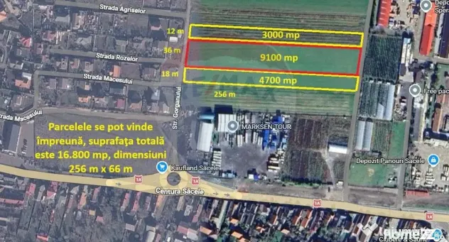 Teren intravilan, 9100 mp, lângă Kaufland Săcele