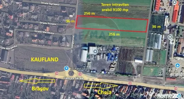 Teren intravilan, 9100 mp, lângă Kaufland Săcele