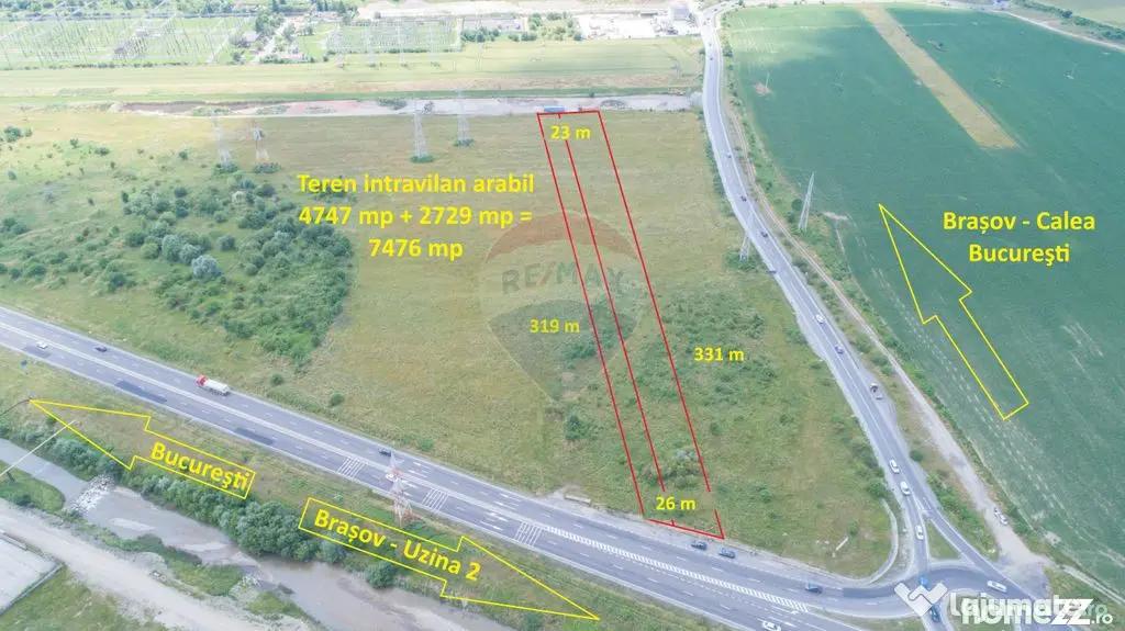 Teren intravilan, 4747 mp, Centura Braşov