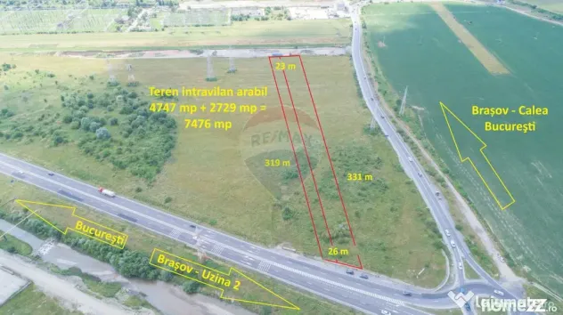 Teren intravilan, 4747 mp, Centura Braşov