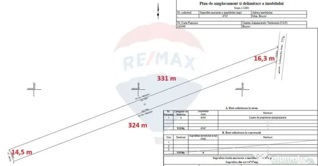 Teren intravilan, 4747 mp, Centura Braşov
