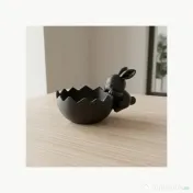 Vas Decorativ Iepuraș Jucăuș, Inspirat din Coajă de Ou 