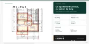 Apartament cu 3 camere și balcon de 8 mp, etajul 1 