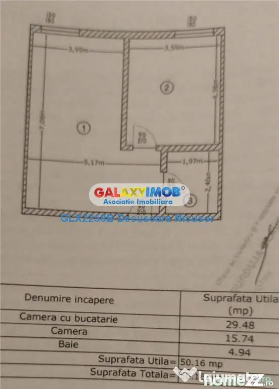 Apartament 2 camere mobilat utilat in Militari Residence 56.