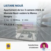 Apartament de lux 3 camere 2024, in Mamaia Nord-vedere la... 