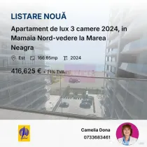 Apartament de lux 3 camere 2024, in Mamaia Nord-vedere la...