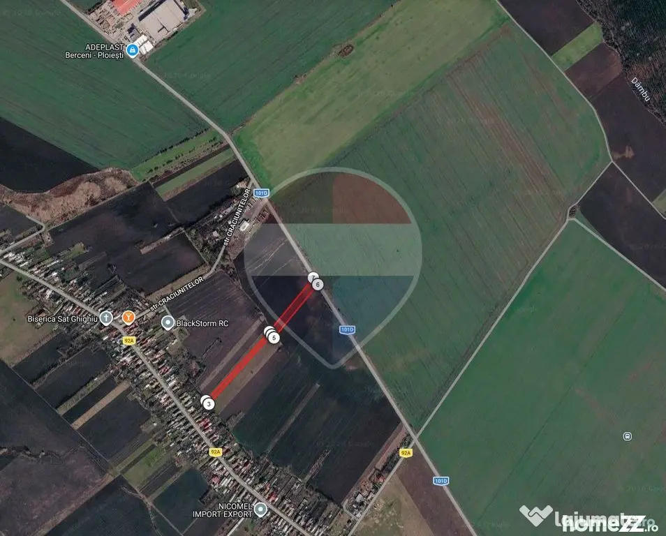 Teren agricol EXTRAVILAN - 8166 mp, Ghighiu — acces DN1A si A3 - Ghighiu (Prahova)
