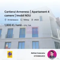 Armeneasca | 4 camere | 109 mp, mobilat utilat, boutique ... 