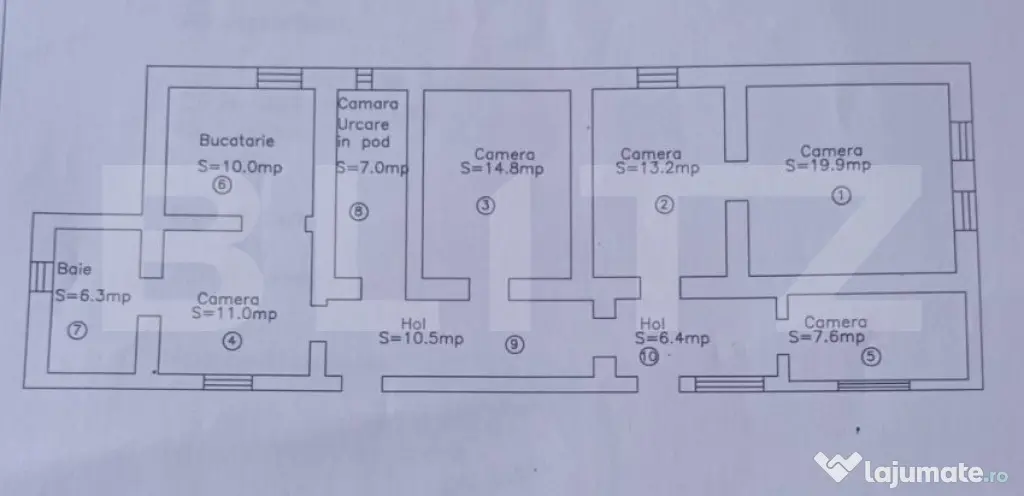 Casă bătrânească în Tormac, 106,7 mp utili, compartimen