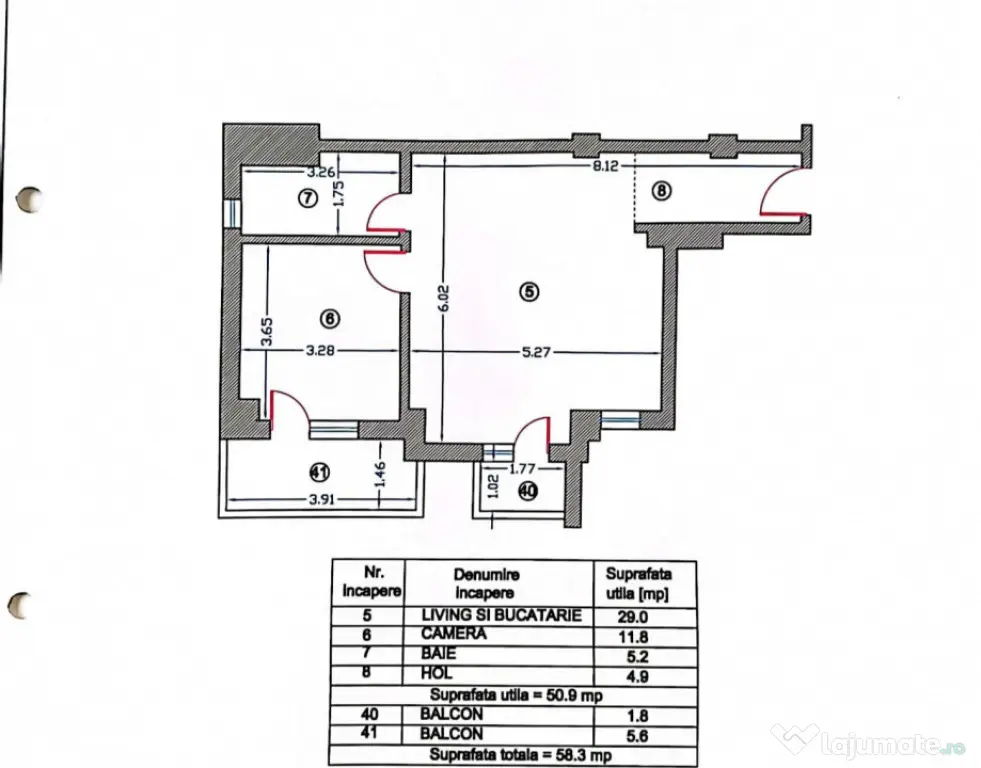 Apartament 2 camere de vânzare în KM 5, bloc nou