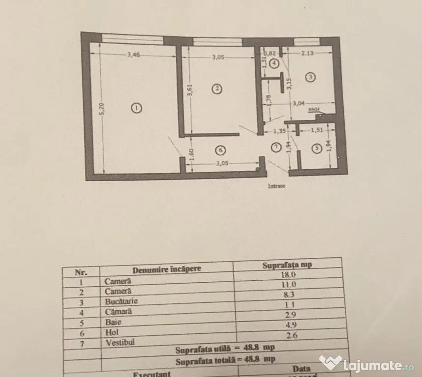 Apartament 2 camere Brancoveanu, Spitalul Marie Curie, decom