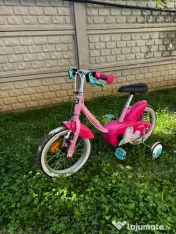 Bicicleta copii BTWin roti 14 inch model 500 unicorn 