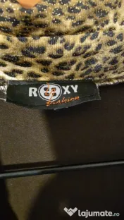 Roxy Fashion - bluza dama gulerul și banda taliei model leopard, M