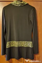 Roxy Fashion - bluza dama gulerul și banda taliei model leopard, M