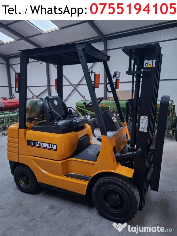 Motostivuitor Caterpilar, 2 tone, 4 metri, translatie laterala, anvelope noi
