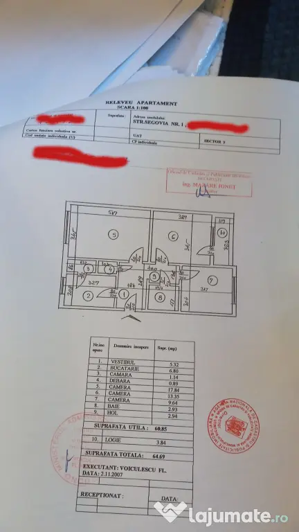 Vand apartmanet 3 camere