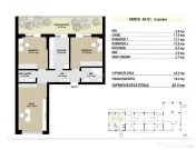 3 camere decomandat - 82.40 mp - Platinum Residence - Metalu