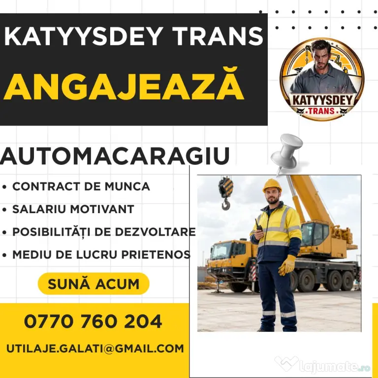 POST NOU ÎN CADRUL COMPANIEI KATYYSDEY TRANS‼️‼️‼️ ANGAJĂM AUTOMACARAGIU