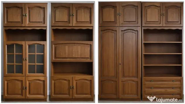 Mobilier sufragerie din lemn + colțar extensibil și fotoliu