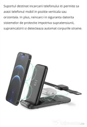 Incarcator wireless 3 in 1