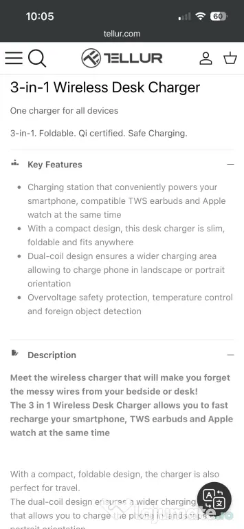 Incarcator wireless 3 in 1