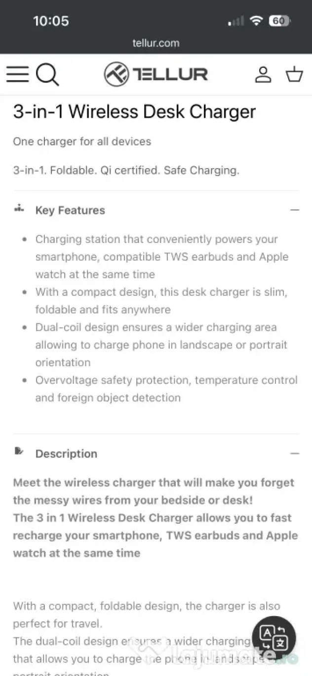 Incarcator wireless 3 in 1