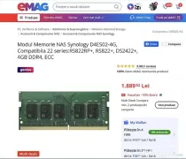 RAM Synology ECC DDR4 2666 4GB