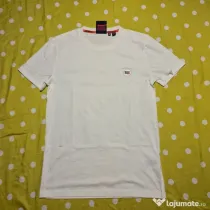 Superdry Tricou Alb Logo Brodat Bărbați Mărimea S Ca și Nou Original