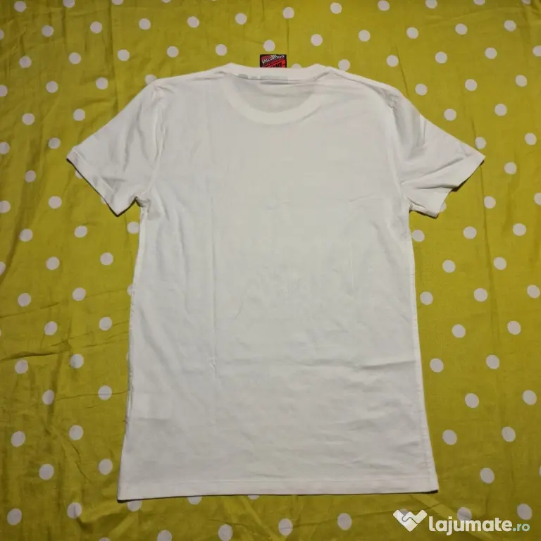 Superdry Tricou Alb Logo Brodat Bărbați Mărimea S Ca și Nou Original