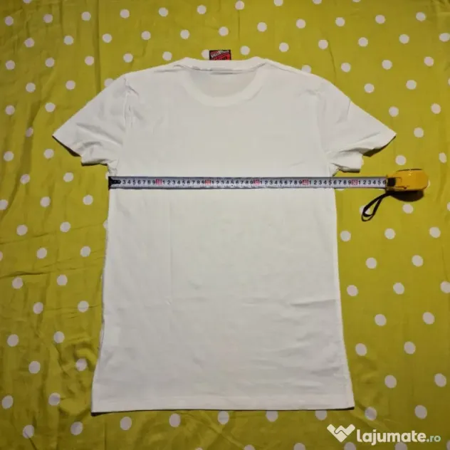 Superdry Tricou Alb Logo Brodat Bărbați Mărimea S Ca și Nou Original