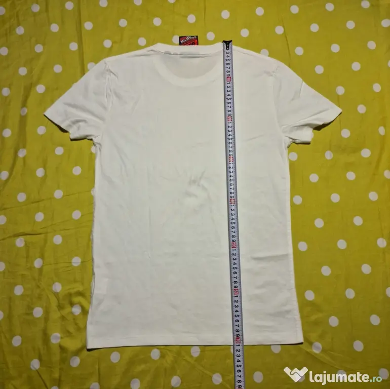 Superdry Tricou Alb Logo Brodat Bărbați Mărimea S Ca și Nou Original