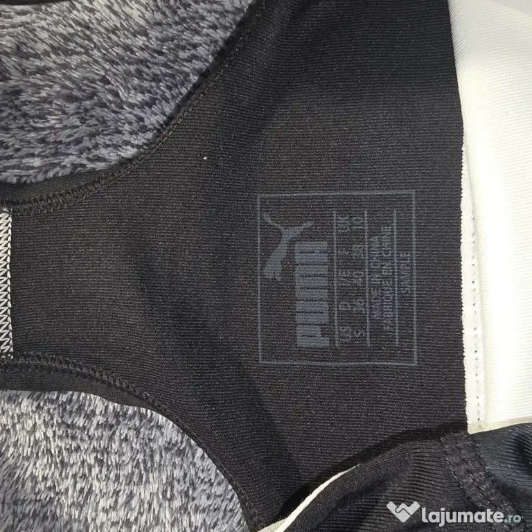 Bustieră sport Puma damă S alb-negru nouă cu etichetă