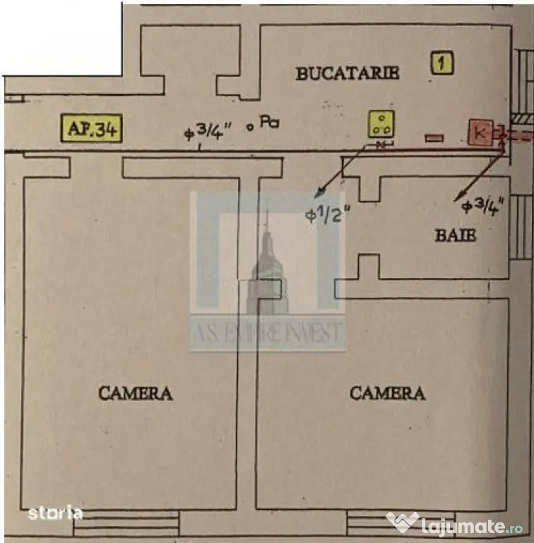 Apartament 2 camere - zona Gemenii