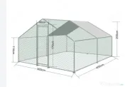 Cotet de gaini, pasari, 4 x 3 x 2 metri, otel galvanizat