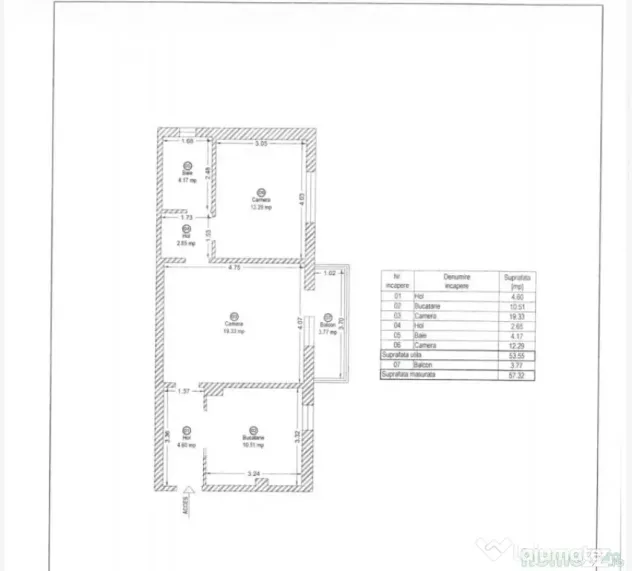 Apartament cu 2 camere, 53.55 mp, mobilat – zona Girocului - Timisoara (Timis)