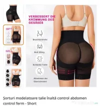 Șorturi modelatoare talie înaltă control abdomen 