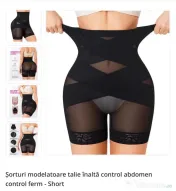 Șorturi modelatoare talie înaltă control abdomen 