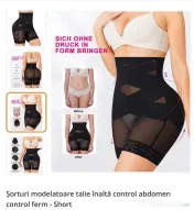 Șorturi modelatoare talie înaltă control abdomen 