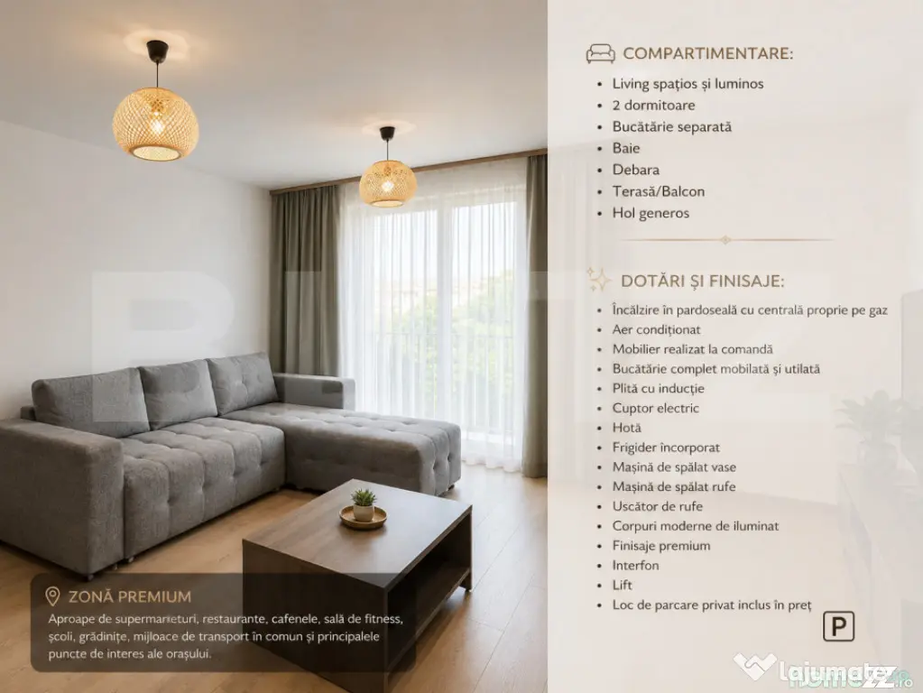 Apartament 3 camere, 79 mp, terasă, parcare, zona Racadau - Brasov (Brasov)