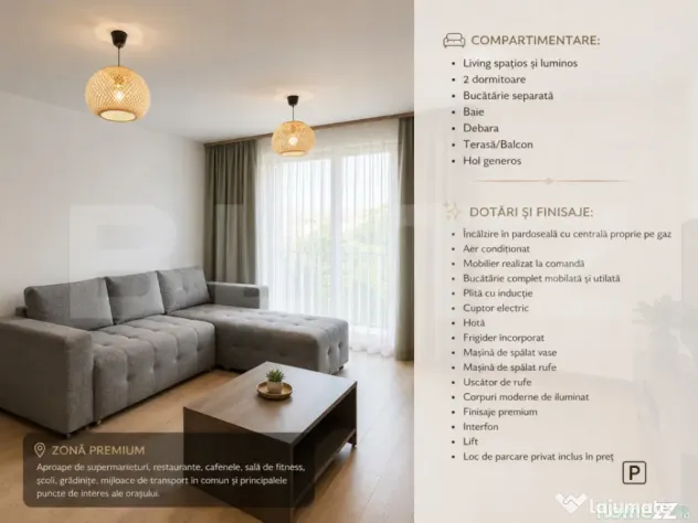Apartament 3 camere, 79 mp, terasă, parcare, zona Racadau - Brasov (Brasov)