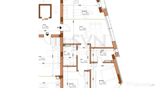 Tineretului Unirii 3 Camere in Bloc Boutique