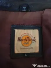 Geacă Vintage Hard Rock Cafe din piele naturală. 